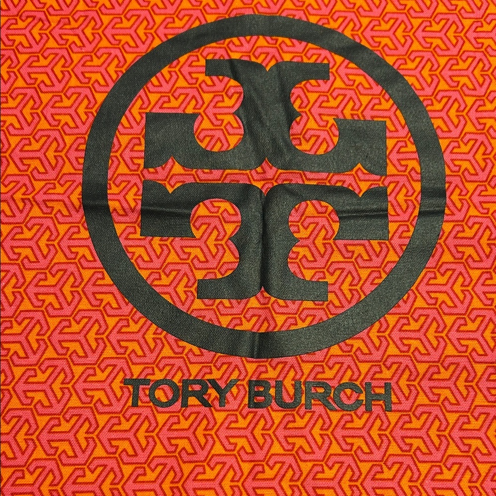 Tory Burch Bright Red Logo Pouch - Picture 2 of 9